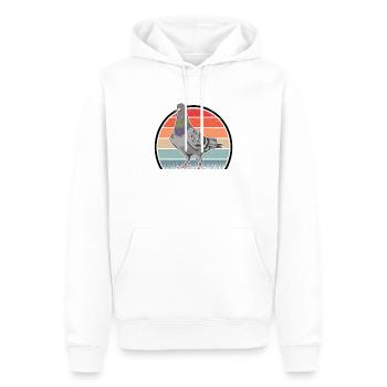 Taube Retro Taubenzüchter Vintage - Männer Premium Bio Hoodie - Weiß - Vorne - Nico (187cm)