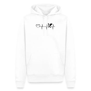 Eagle Heartline Heart Eagle Bird Lover Bald Eagle - Männer Premium Bio Hoodie - Weiß - Vorne - Nico (187cm)