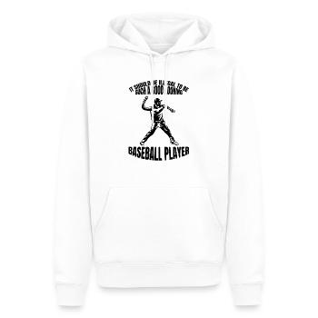 Baseballspiel Baseball Baseballliebhaber Geschenk - Männer Premium Bio Hoodie - Weiß - Vorne - Nico (187cm)