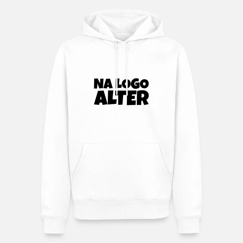 Na logo Alter - Männer Premium Bio Hoodie - Weiß