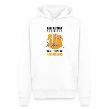 Armadillo Gift Armadillo - Men’s Premium Organic Hoodie - white - Front - Nico (187cm)