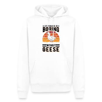 Life would be so boring without Geese Gänse - Männer Premium Bio Hoodie - Weiß - Vorne - Nico (187cm)
