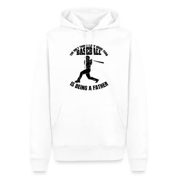 Baseballliebhaber Baseball Vater Dad Baseballspiel - Männer Premium Bio Hoodie - Weiß - Vorne - Nico (187cm)