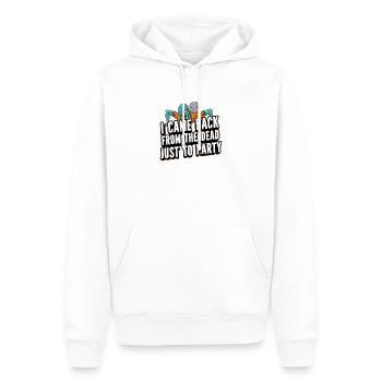 Zombie d’Halloween - Sweat à capuche Premium bio Homme - blanc - Devant - Nico (187cm)