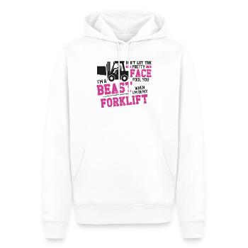 Certified Forklift Truck Operator - Men’s Premium Organic Hoodie - white - Front - Nico (187cm)