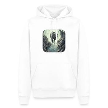Wolf - Männer Premium Bio Hoodie - Weiß - Vorne - Nico (187cm)