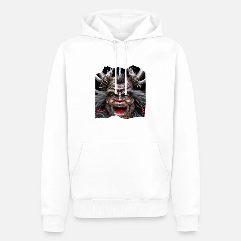 Krampus - Sweat à capuche Premium bio Homme - blanc