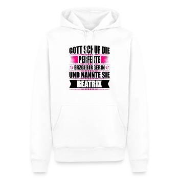 Erzgebirge Frau Namen Sachsen Beatrix - Männer Premium Bio Hoodie - Weiß - Vorne - Nico (187cm)