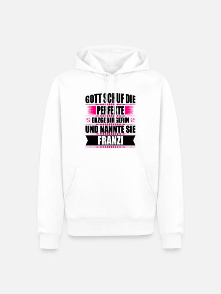 Erzgebirge Frau Namen Sachsen Franzi - Männer Premium Bio Hoodie - Weiß