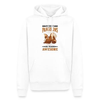 Because Pangolins are freaking awesome - Men’s Premium Organic Hoodie - white - Front - Nico (187cm)