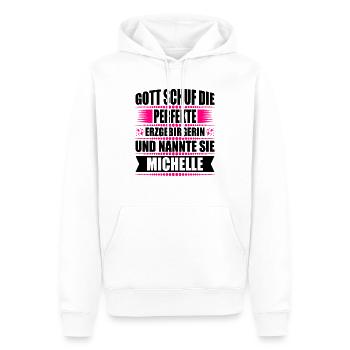 Erzgebirge Frau Namen Sachsen Michelle - Männer Premium Bio Hoodie - Weiß - Vorne - Nico (187cm)