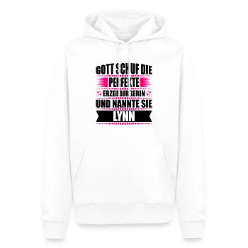 Erzgebirge Frau Namen Sachsen Lynn - Männer Premium Bio Hoodie - Weiß - Vorne - Nico (187cm)