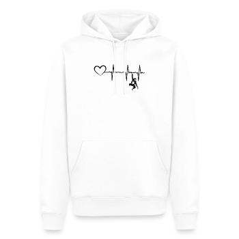 Chimpanzee Orangutan Monkey Heartbeat Heart Monkey - Männer Premium Bio Hoodie - Weiß - Vorne - Nico (187cm)