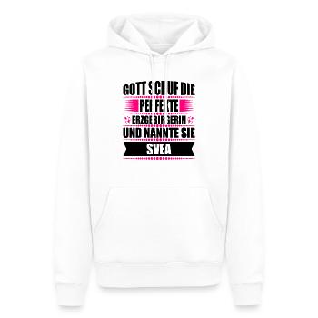 Erzgebirge Frau Namen Sachsen Svea - Männer Premium Bio Hoodie - Weiß - Vorne - Nico (187cm)