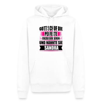 Erzgebirge Frau Namen Sachsen Sandra - Männer Premium Bio Hoodie - Weiß - Vorne - Nico (187cm)