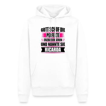 Erzgebirge Frau Namen Sachsen Ricarda - Männer Premium Bio Hoodie - Weiß - Vorne - Nico (187cm)