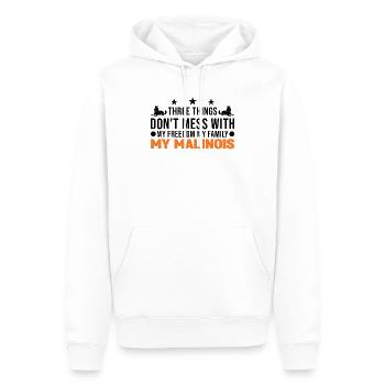 Belgischer Malinois Familie Mechelse Herder - Männer Premium Bio Hoodie - Weiß - Vorne - Nico (187cm)