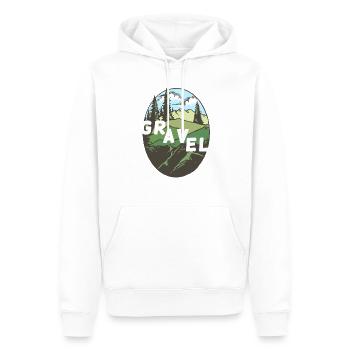 Gravel Natur vintage outdoor Wald Wiese Geschenk - Männer Premium Bio Hoodie - Weiß - Vorne - Nico (187cm)