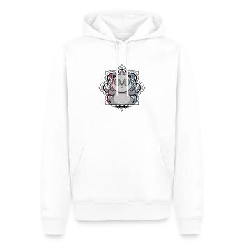 Yoga Panda - Männer Premium Bio Hoodie - Weiß - Vorne - Nico (187cm)