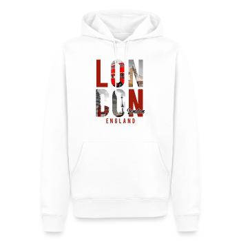 London Town - Sweat à capuche Premium bio Homme - blanc - Devant - Nico (187cm)