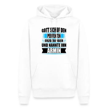 Erzgebirge Mann Namen Sachsen Armin - Männer Premium Bio Hoodie - Weiß - Vorne - Nico (187cm)