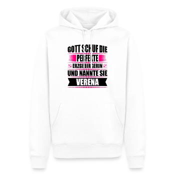 Erzgebirge Frau Namen Sachsen Verena - Männer Premium Bio Hoodie - Weiß - Vorne - Nico (187cm)