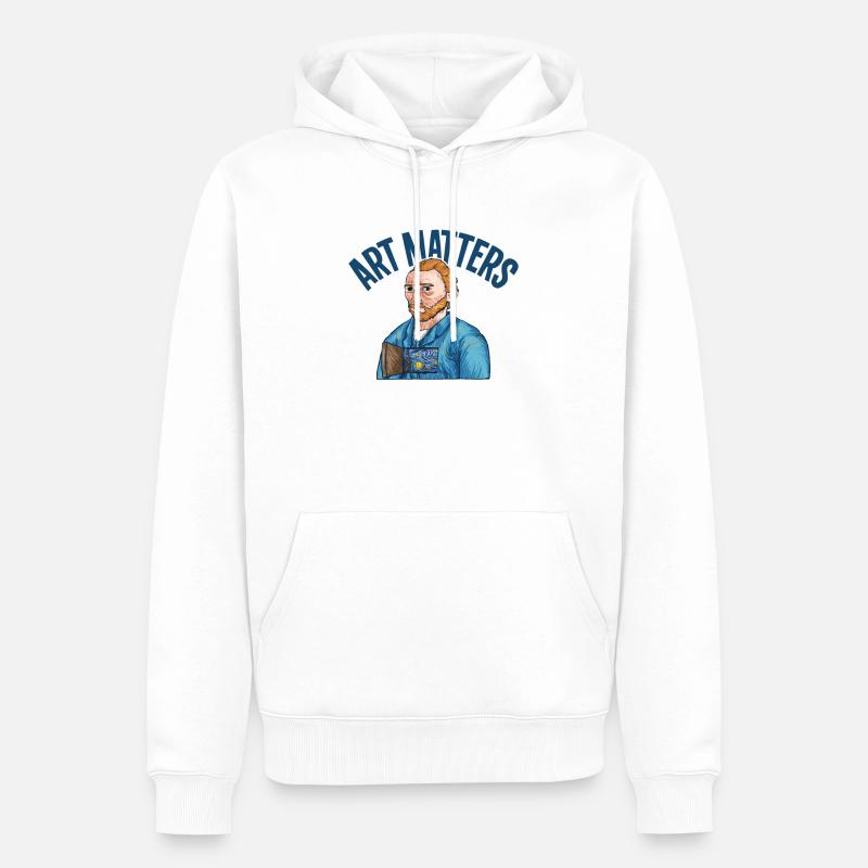 L’art de Van Gogh - Sweat à capuche Premium bio Homme - blanc