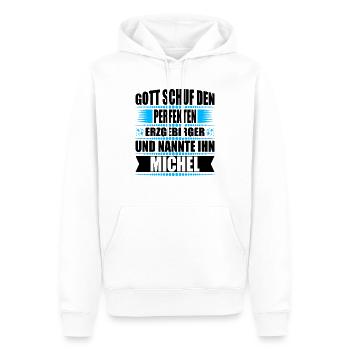 Erzgebirge Mann Namen Sachsen Michel - Männer Premium Bio Hoodie - Weiß - Vorne - Nico (187cm)