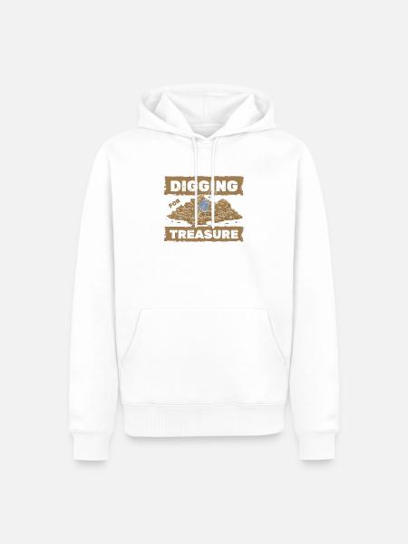 Prospectors Digging Treasure - Men’s Premium Organic Hoodie - white