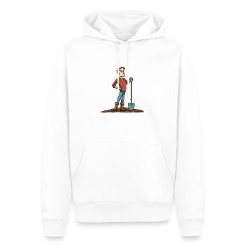 Hobby Gardener Garden Spade - Sweat à capuche Premium bio Homme - blanc - Devant - Nico (187cm)