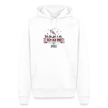 Ich bin jetzt ein Schulkind 2022 - Männer Premium Bio Hoodie - Weiß - Vorne - Nico (187cm)