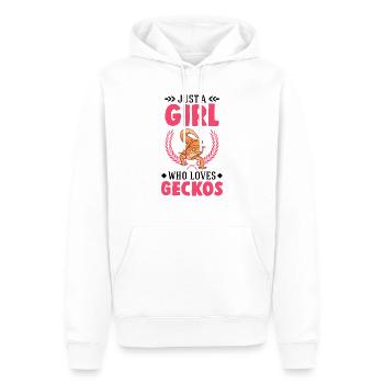 Gecko Mädchen Leopardengecko - Männer Premium Bio Hoodie - Weiß - Vorne - Nico (187cm)