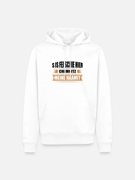 Erzgebirge Heimat Chemnitz - Männer Premium Bio Hoodie - Weiß