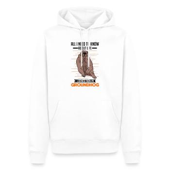 Murmeltier Groundhog Day Waldmurmeltier - Männer Premium Bio Hoodie - Weiß - Vorne - Nico (187cm)