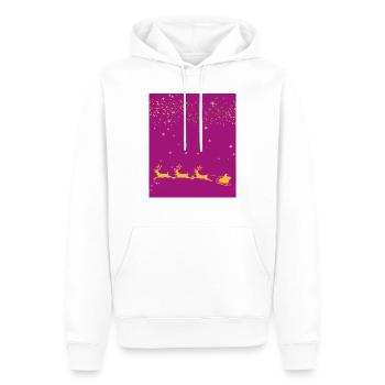 Père Noël - Sweat à capuche Premium bio Homme - blanc - Devant - Nico (187cm)