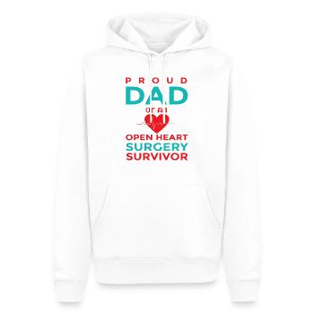 Don de réadaptation de l’hôpital OP Heart Transplant - Sweat à capuche Premium bio Homme - blanc - Devant - Nico (187cm)