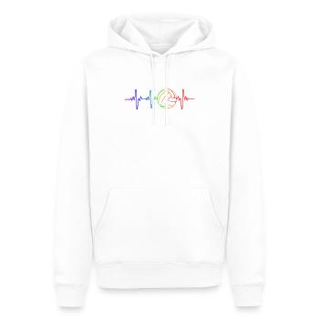 Water Polo Heart Beat Pulse - Men’s Premium Organic Hoodie - white - Front - Nico (187cm)