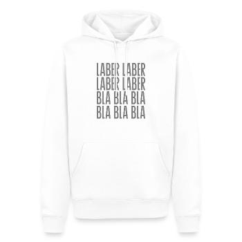 Laber Laber Bla Bla - Männer Premium Bio Hoodie - Weiß - Vorne - Nico (187cm)