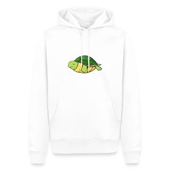 Schlafshirt mit Schildkröte - Männer Premium Bio Hoodie - Weiß - Vorne - Nico (187cm)