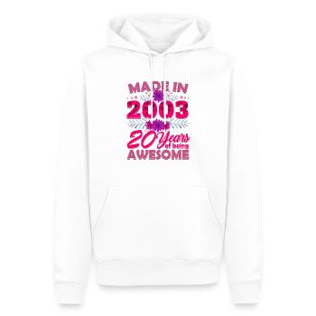 Made in 2003 20 Years of Being Awesome - 20th Birt - Men’s Premium Organic Hoodie - white - Front - Nico (187cm)