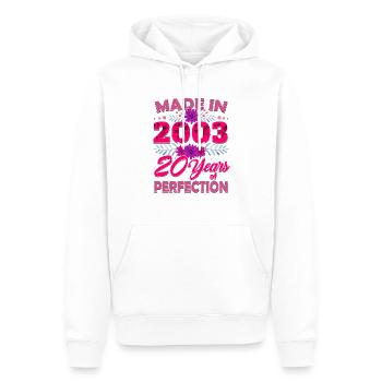 Made in 2003 20 Years of Perfection - 20th Birthda - Men’s Premium Organic Hoodie - white - Front - Nico (187cm)