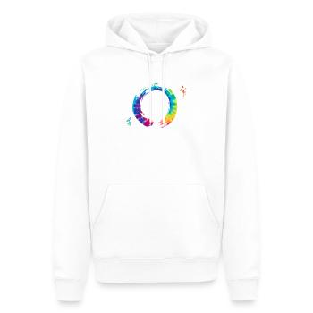 Bonsai Zen Enso Kreis Yoga - Männer Premium Bio Hoodie - Weiß - Vorne - Nico (187cm)