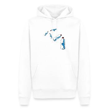 Water Bottle Flipping Flaschendrehen - Männer Premium Bio Hoodie - Weiß - Vorne - Nico (187cm)