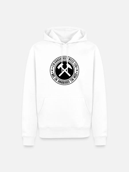 Ein Annaberger muss tun - Männer Premium Bio Hoodie - Weiß