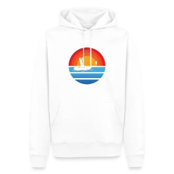 Hameçons Pêche Pêche Pêche Pêche Pêche - Sweat à capuche Premium bio Homme - blanc - Devant - Nico (187cm)