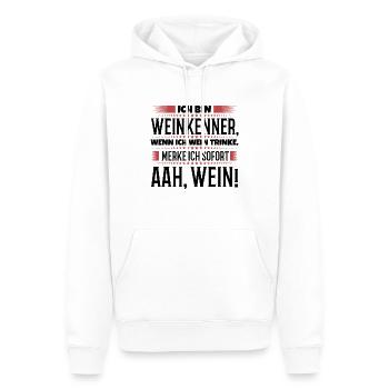 Weinkenner sind die besten - Männer Premium Bio Hoodie - Weiß - Vorne - Nico (187cm)