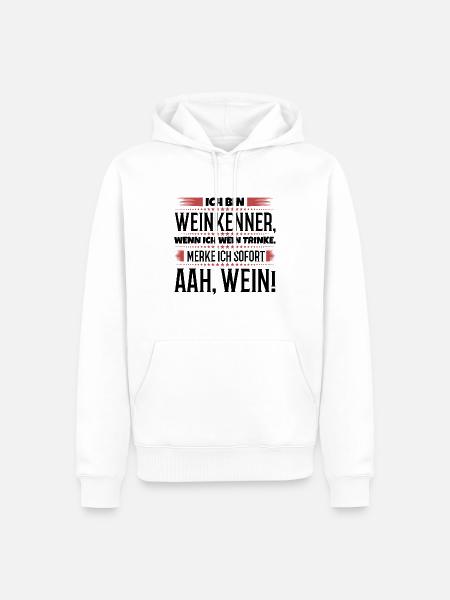Weinkenner sind die besten - Männer Premium Bio Hoodie - Weiß