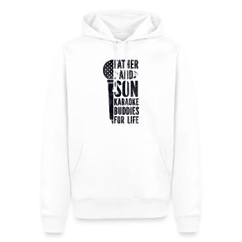 Karaoke Singer Dad Vintage Father - Männer Premium Bio Hoodie - Weiß - Vorne - Nico (187cm)