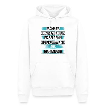 Erzgebirge Marienberg - Männer Premium Bio Hoodie - Weiß - Vorne - Nico (187cm)