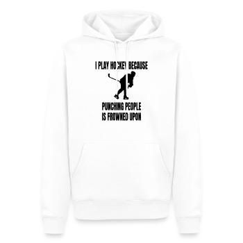 Eishockey Geschenk Wintersport Eishockeyteam - Männer Premium Bio Hoodie - Weiß - Vorne - Nico (187cm)